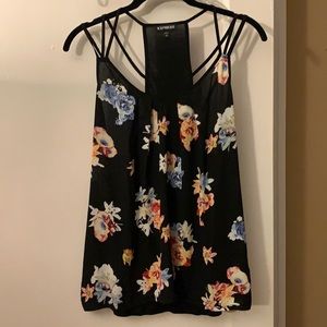 Express size medium strappy floral blouse